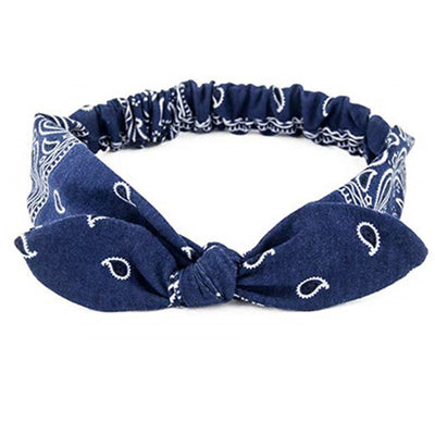 Boho Soft Elastic Headband For Women Vintage Cross Knot - Smarsty