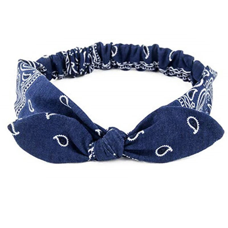 Boho Soft Elastic Headband For Women Vintage Cross Knot - Smarsty