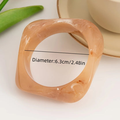 Vintage Punk Resin Acrylic Bangle Bracelets for Unisex - Smarsty