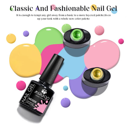 6 Piece All Season Gel Nail Polish Set for Long Lasting Manicures - Smarsty