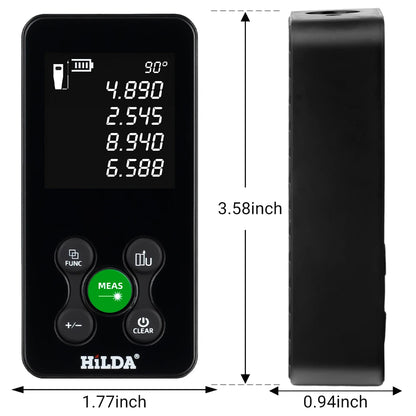 HILDA Laser Rangefinder Rechargeable Distance Measurement Tool - Smarsty