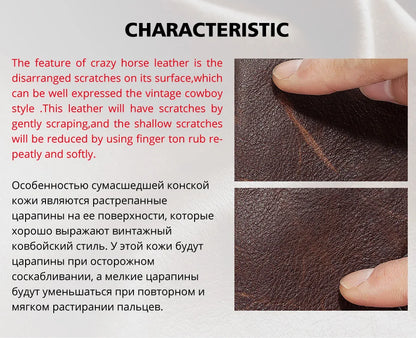 HUMERPAUL Airtag Wallet For Men Real Leather RFID Trifold Card Holder Case with ID Window Slim Anti-lost Purse - Smarsty