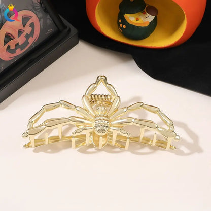 Gothic Spider Pearl Metal Hair Claw Clip Strong Hold - Smarsty