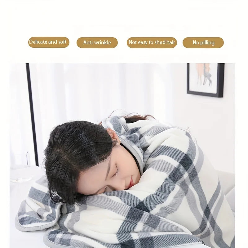 Wearable Flannel Shawl Blanket for Cozy Comfort - Smarsty