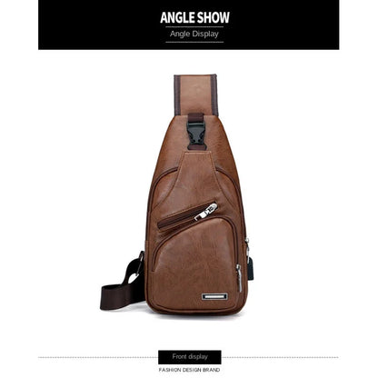 Mens USB Chest Bag With Portable Charging Crossbody - Smarsty
