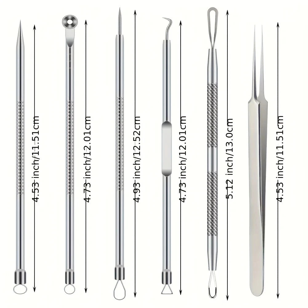 6 Piece Pimple Popper Tool Kit for Effective Acne Removal - Smarsty