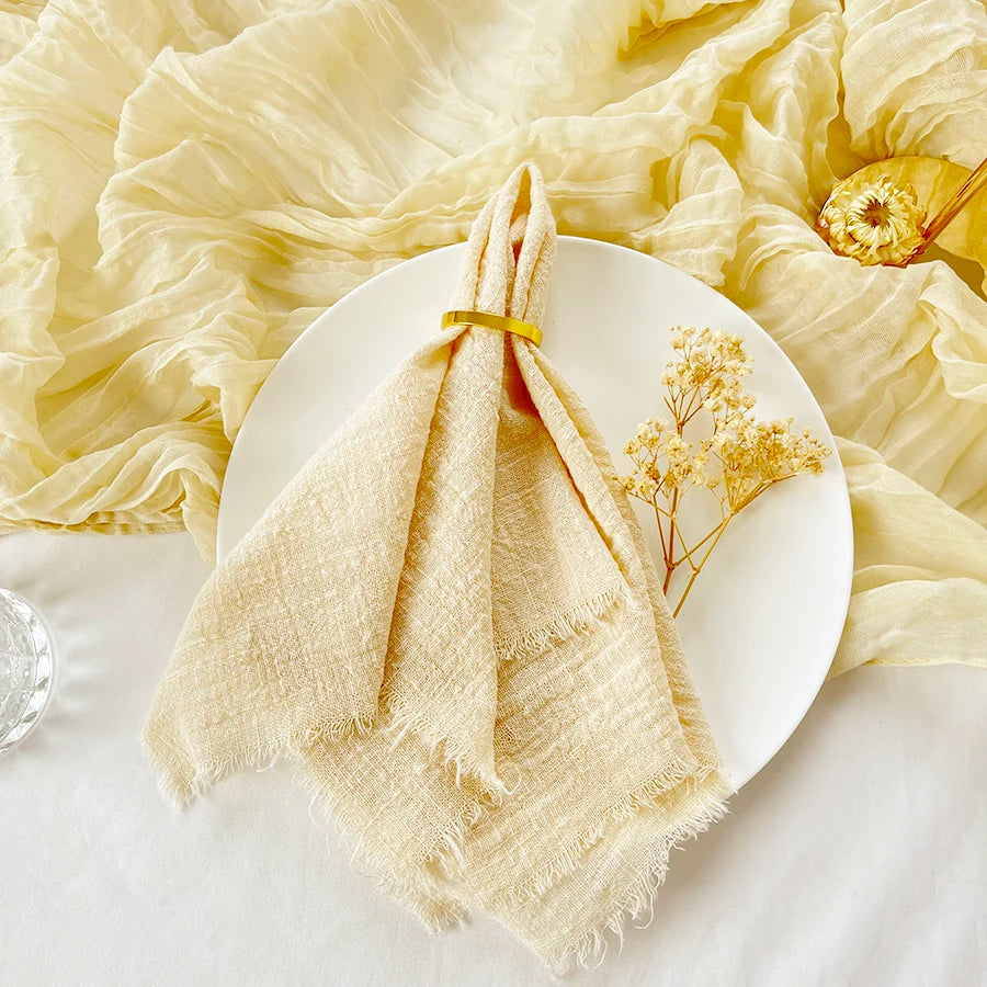 Reusable Cotton Wedding Napkins for Rustic Table Decor - Smarsty