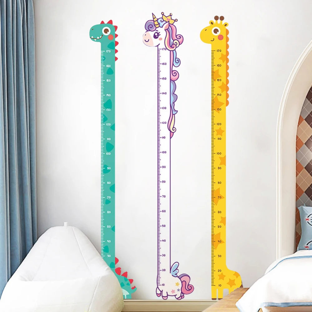 Cute Cartoon Unicorn Height Measuring Wall Stickers for Kids - Smarsty