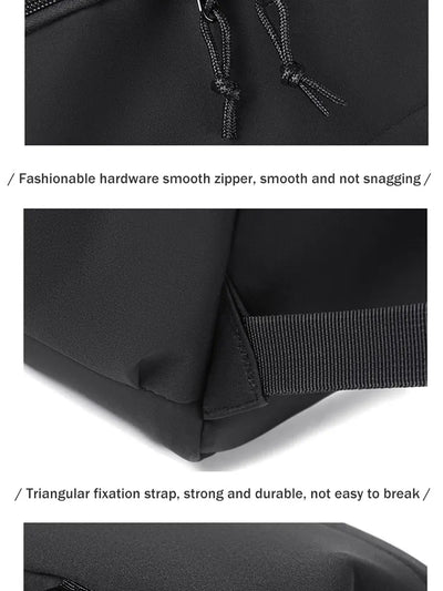 One 15 Inch Polyester Waterproof Solid Color Simple Men's Backpack Fashion Couple Student Computer Backpack - Smarsty