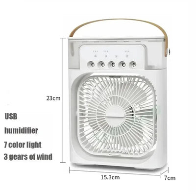 New 3 In 1 Fan AIr Conditioner Household Mini Air Cooler LED Night Light Portable Humidifier Air Adjustment Fan Office Home Fan - Smarsty