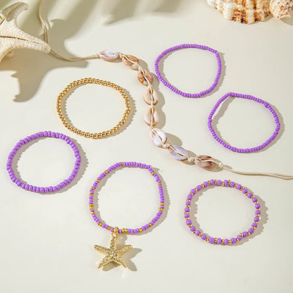 Bohemian Shell Beaded Bracelet Set for Women - Smarsty