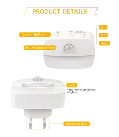 Smart Motion Sensor LED Night Light for Home Use - Smarsty