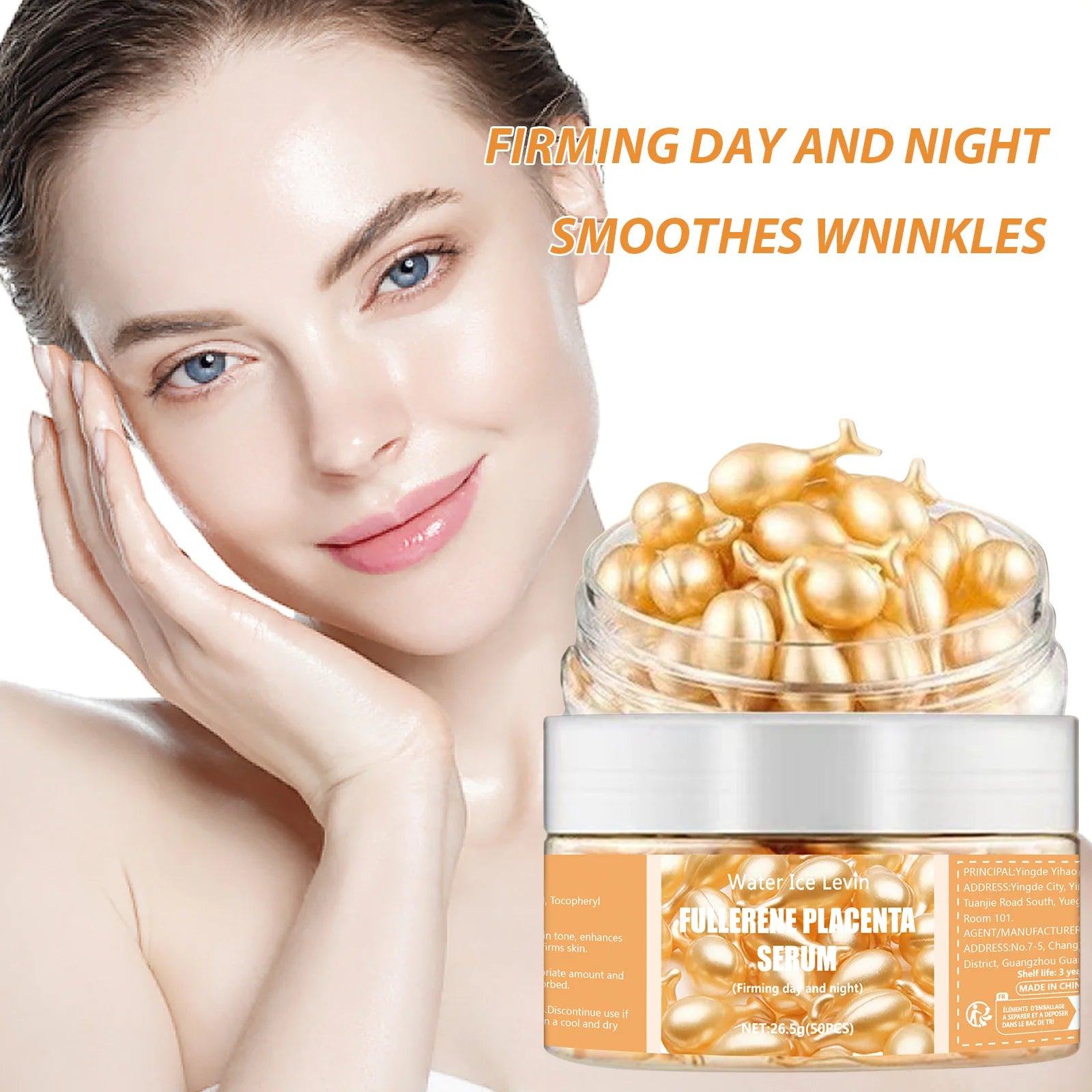 50Pcs Collagen Face Care Capsules Serum Spot Acne Wrinkle Remover Firming Whitening Hyaluronic Acid Essence Skin Care New style - Smarsty