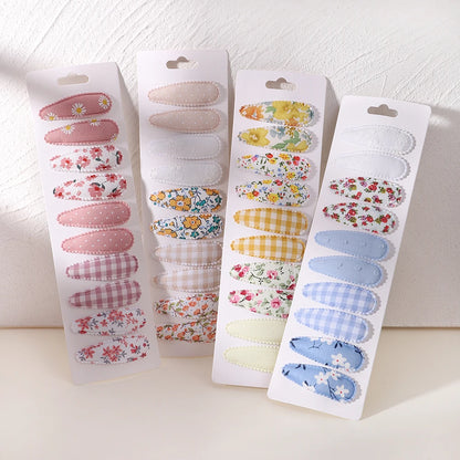 10 Pcs Cotton Alloy Hair Clips for Kids - Smarsty