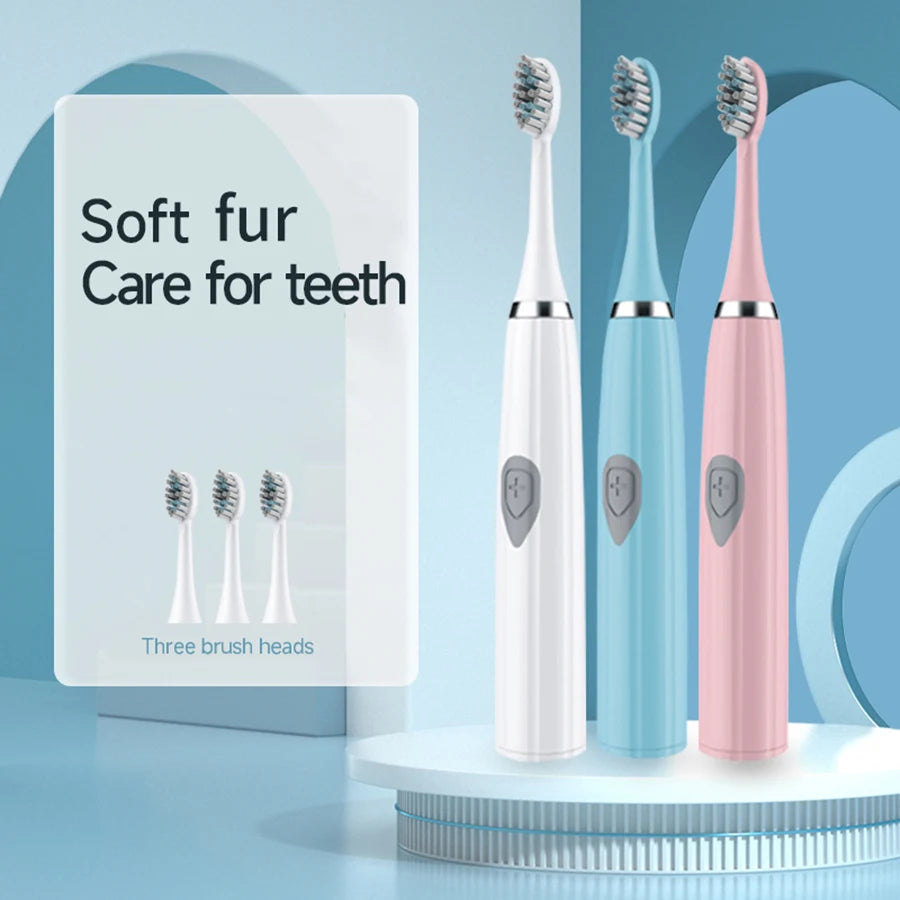Electric Toothbrush with Soft DuPont Bristles for Effective Oral Care - Smarsty