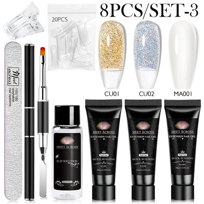 Nail Extension Gel Polish Set for Stunning Manicures - Smarsty