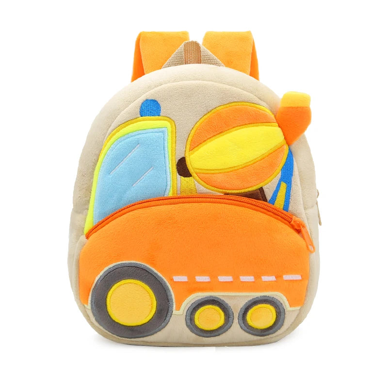 Plush Excavator Kids Backpack For Small School Bags - Smarsty