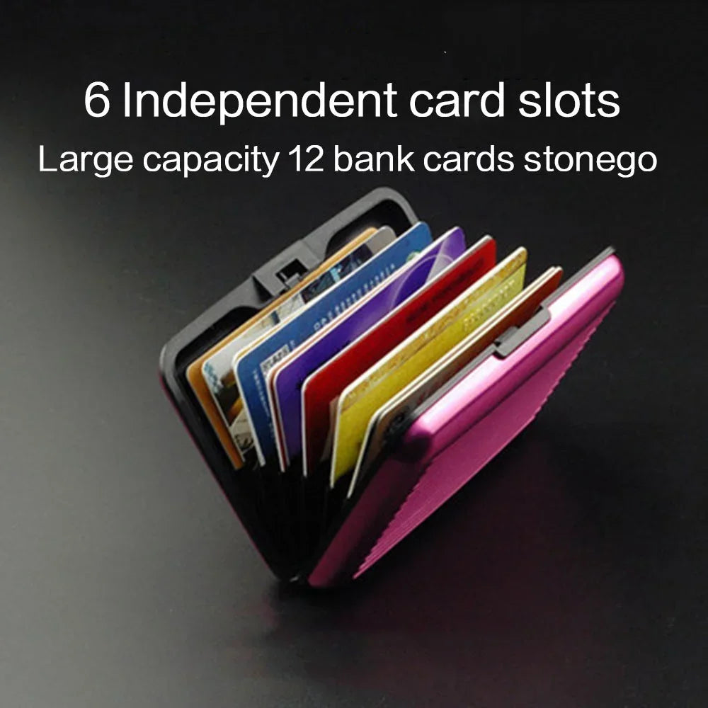 2025 RFID Blocking Metal Wallet Women Men Business ID Credit Card  Protector Card Holder High Quality Waterproof Anti-scan Purse