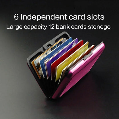 2025 RFID Blocking Metal Wallet Women Men Business ID Credit Card  Protector Card Holder High Quality Waterproof Anti-scan Purse