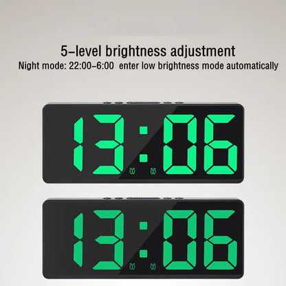 Large Number LED Alarm Clock with Color Nightlight - Smarsty