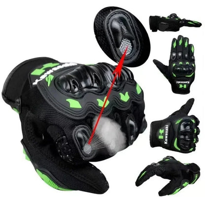 Kawasaki Breathable Off Road Motorcycle Gloves - Smarsty