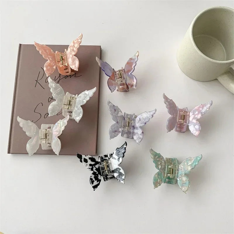 French Retro Butterfly Hair Clips for Trendy Girls - Smarsty