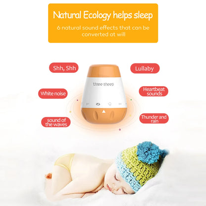 Calming Baby White Noise Machine With Voice Sensor Bedtime - Smarsty