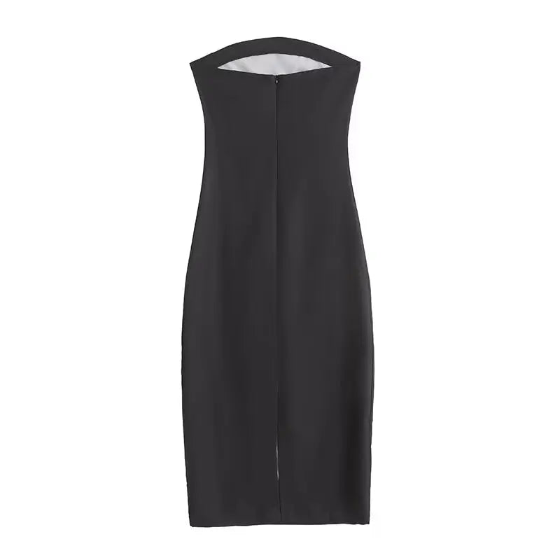 Sexy Strapless Backless Printed Long Dress Women Fashion Sleeveless Off Shoulder Vestidos 2024 Summer Lady Party Evening Robes - Smarsty