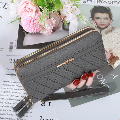 Long Women's Wallet Female Purses Tassel Coin Purse Card Holder Wallets Double Zipper Pu Leather Clutch Luxury Money Phone Bag - Smarsty