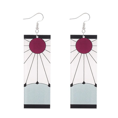 Anime Demon Slayer Acrylic Drop Earrings for Unique Style - Smarsty