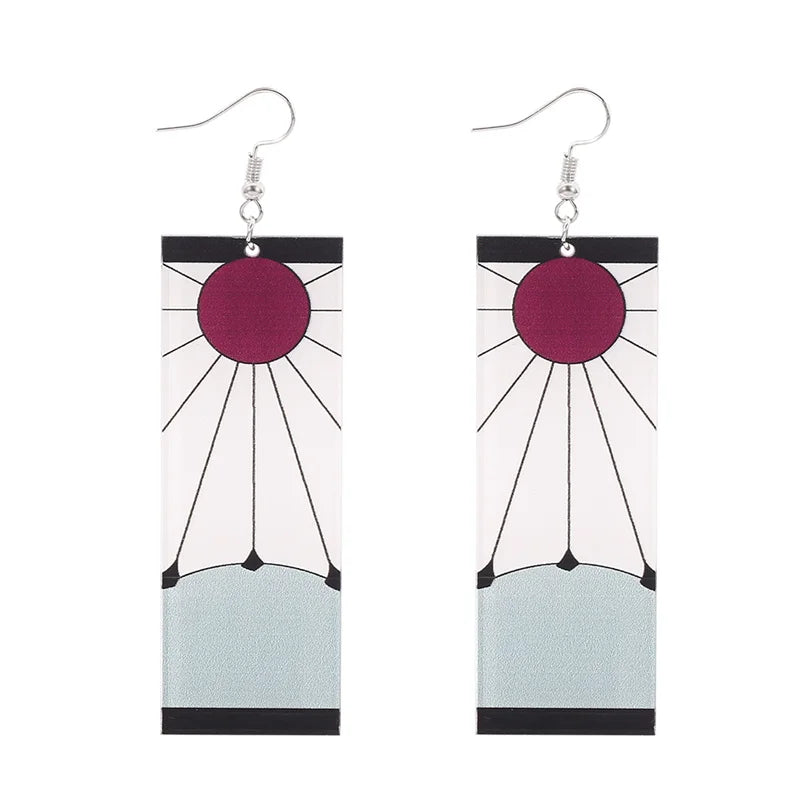 Anime Demon Slayer Acrylic Drop Earrings for Unique Style - Smarsty