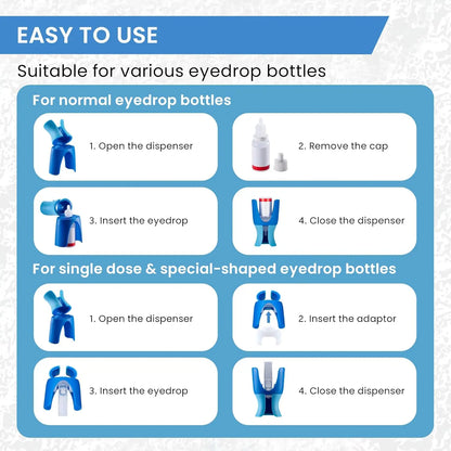 Reusable Eyedrop Holder for Safe and Easy Application - Smarsty