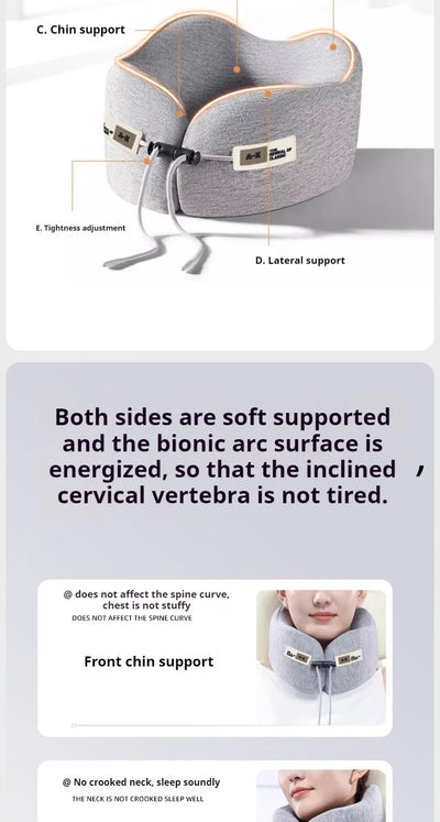 Memory Foam U-Shaped Travel Pillow for Neck Support - Smarsty