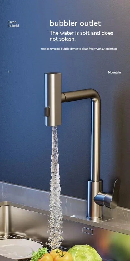 Flexible Stainless Steel Kitchen Faucet with Stream Shower Mode - Smarsty