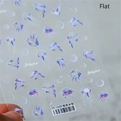 Summer Beach Nail Art Stickers with Ocean Designs - Smarsty