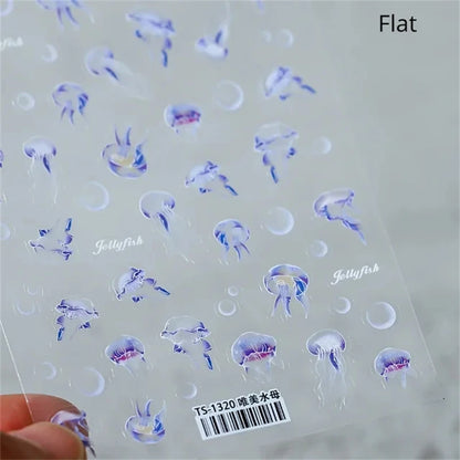 Summer Beach Nail Art Stickers with Ocean Designs - Smarsty