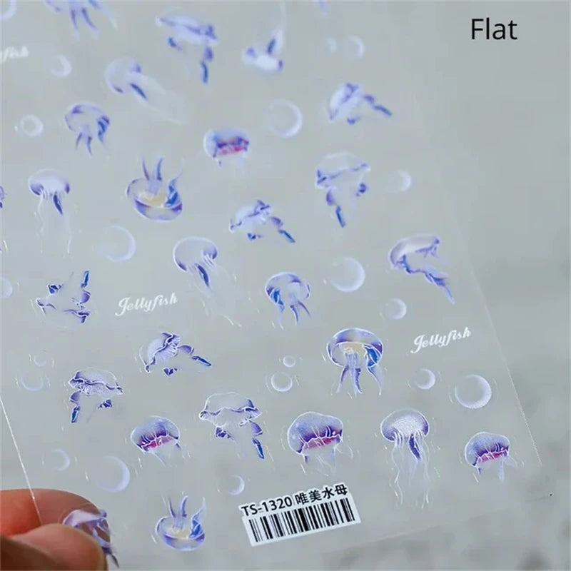 Summer Beach Nail Art Stickers with Ocean Designs - Smarsty
