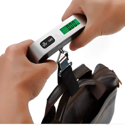 50kg/110lb Portable Digital Luggage Weight Scale LCD Display Pocket Electronic Suitcase Travel Scale Balance Baggage Weight Tool