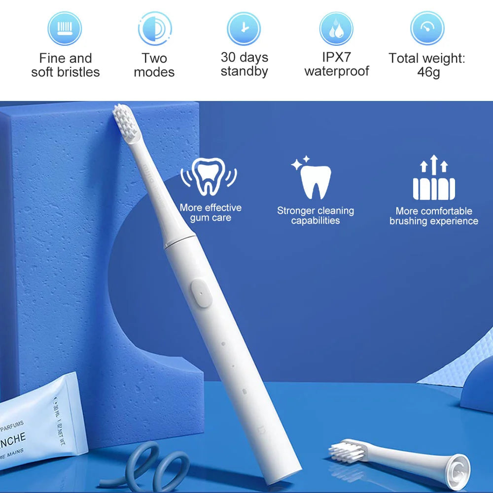 Xiaomi Mijia T100 Sonic Electric Toothbrush Waterproof Whitening - Smarsty