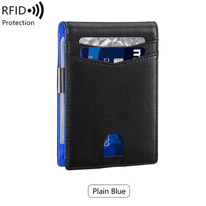 ANTI RFID Blocking Black Carbon Fiber Men Wallets Short Small Protected Magic Leather ID Credit Card Holder Case Purse for Men