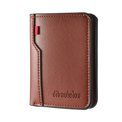 1Pc New Ultra-thin Mini Soft PU Leather Credit Card Wallet Holder Short Vertical High Quality Men's Wallet - Smarsty