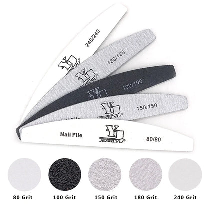Professional Nail File Set with 5 Colors and Multiple Grits - Smarsty