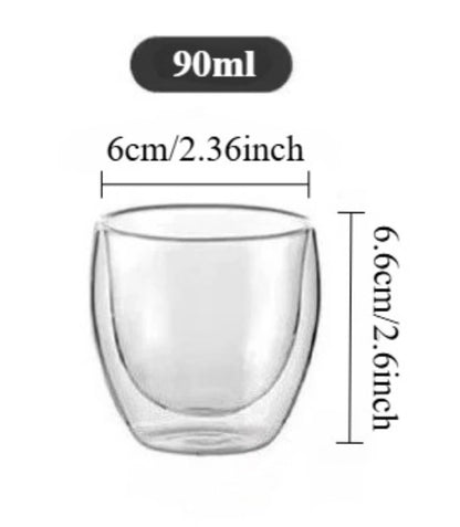 Double Wall Insulated Glass Cups for Hot Drinks - Smarsty