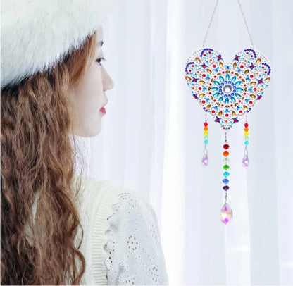 Acrylic Double-Sided Crystal Diamond Painting Wind Chimes - Smarsty