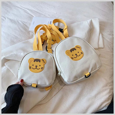 Canvas Baby Backpack Anti Lost Kids School Bag Bear Travel - Smarsty