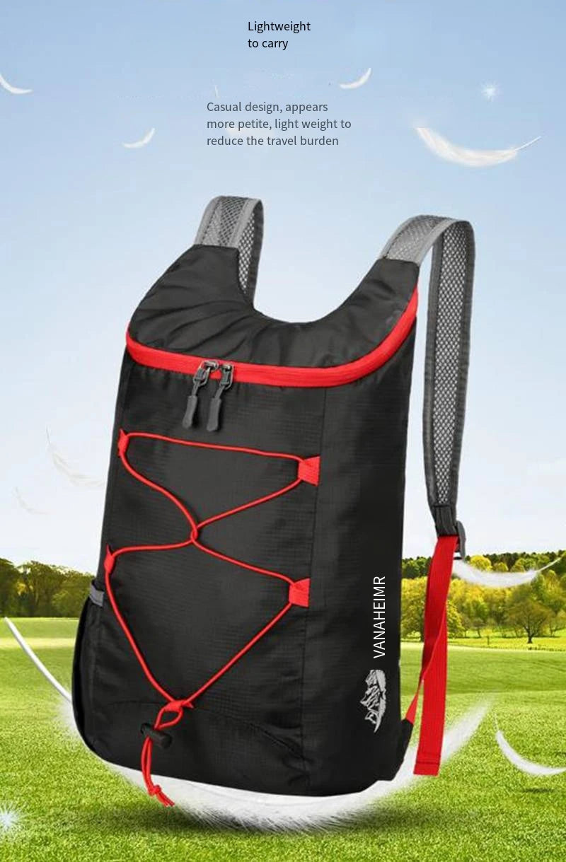 Multifunctional Outdoor Folding Backpack High Density Lightweight Waterproof Nylon Fabric Sports Bag for Camping Hiking Travel - Smarsty