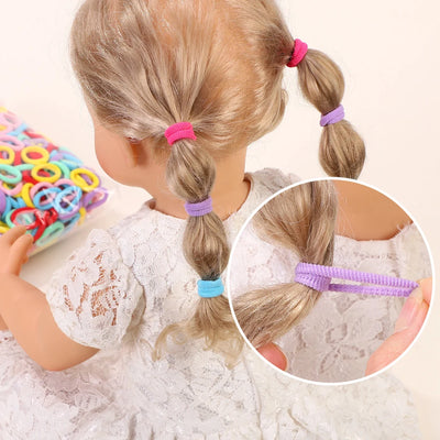 Kids Colorful Elastic Hair Bands Soft Non Slip Scrunchies - Smarsty