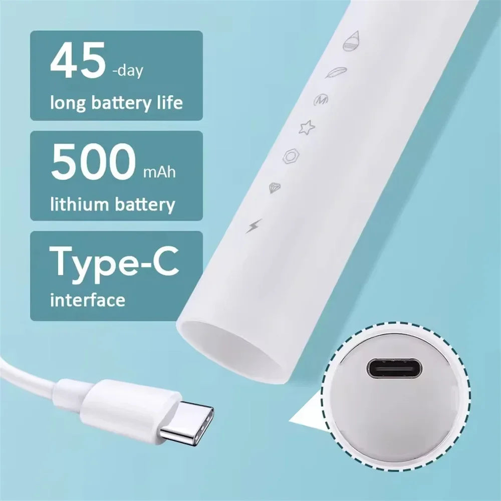 Automatic Electric Toothbrush with Six-Speed Charging - Smarsty
