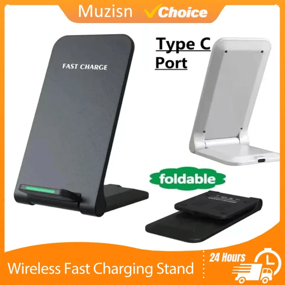 Foldable Wireless Charging Station Desktop Stand For Phones - Smarsty