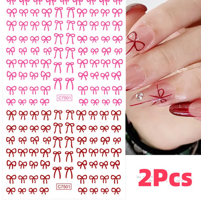 Self-Adhesive 3D Bowknot Nail Stickers for Easy Manicure - Smarsty